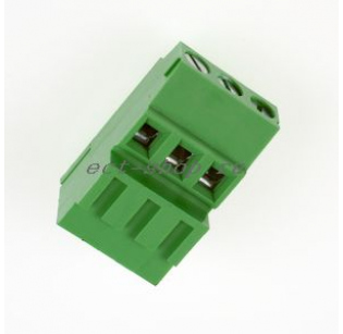 Клеммная колодка DINKLE EEK500V-03P, Винтовая, 3 контакта, сечение провода 0.2-2.5 мм2, ток 12 A, Зеленый