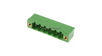 Клеммная колодка DINKLE 5EHDVM-06P, 6 контактов, сечение провода - мм2, ток 18 A, Зеленый фото 1