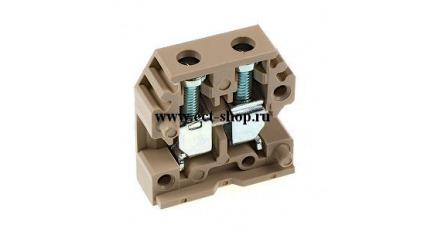 Клеммная колодка DINKLE PM4, Винтовая, сечение провода 0.5-4 мм2, ток 32 A, Бежевый фото 1