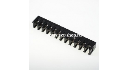 Клеммная колодка DINKLE DT-5N-A02W-12, Винтовая, 12 контактов, сечение провода 0.5-2.5 мм2, ток 24 A, Черный фото 1