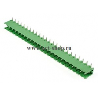 Клеммная колодка DINKLE 5EHDR-24P, 24 контакта, сечение провода - мм2, ток 18 A, Зеленый