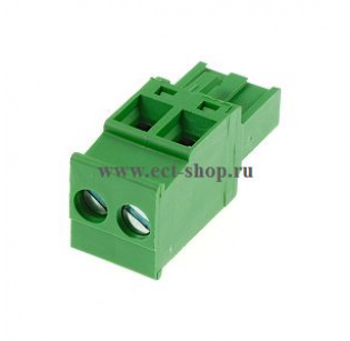 Клеммная колодка DINKLE 5ESDP-02P, Винтовая, 2 контакта, сечение провода 0.2-4 мм2, ток 18 A, Зеленый