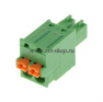 Клеммная колодка DINKLE ESC381V-02P, Пружинная, 2 контакта, сечение провода 0.2-1.5 мм2, ток 8 A, Зеленый фото 4