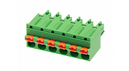 Клеммная колодка DINKLE ESC508V-03P, Пружинная, 3 контакта, сечение провода 0.2-2.5 мм2, ток 8 A, Зеленый фото 2