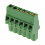 Клеммная колодка DINKLE 5ESDRL-06P, Винтовая, 6 контактов, сечение провода 0.2-2.5 мм2, ток 18 A, Зеленый фото 2