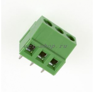 Клеммная колодка DINKLE TB18V-03P, Винтовая, 3 контакта, сечение провода 0.5-2.5 мм2, ток 20 A, Зеленый