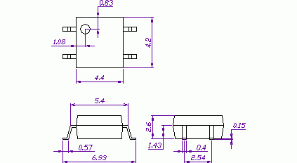 Твердотельное реле COSMO KAQY212S фото 2