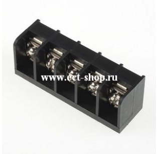 Клеммная колодка DINKLE DT-49-B01W-05, Винтовая, 5 контактов, сечение провода 0.5-2.5 мм2, ток 24 A, Черный