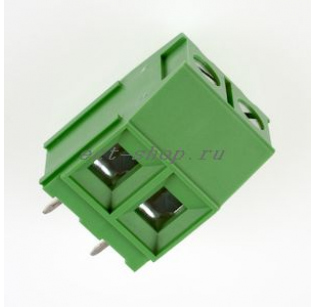 Клеммная колодка DINKLE ESK116V-02P, Винтовая, 2 контакта, сечение провода 0.5-16 мм2, ток 57 A, Зеленый