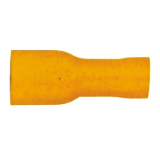 Кабельный разъем плоский faston 6.35 female KST FDFN5-250-YELLOW (1000шт)