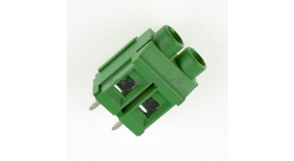 Клеммная колодка DINKLE ESK762V-02P, Винтовая, 2 контакта, сечение провода 0.2-4 мм2, ток 32 A, Зеленый фото 1