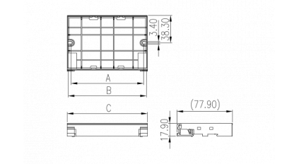 Корпус для РЭА DINKLE 0040-0214E Белый фото 2