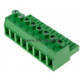 Клеммная колодка DINKLE EC116V-08P, Винтовая, 8 контактов, сечение провода 0.5-16 мм2, ток 76 A, Зеленый фото 2