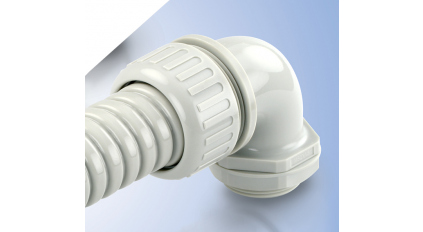 Муфта вводная угловая для металлорукава, AVC S-MGS20-E-15G, 5/16