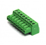 Клеммная колодка DINKLE EC381V-08P, Винтовая, 8 контактов, сечение провода 0.2-1.5 мм2, ток 14 A, Зеленый фото 2