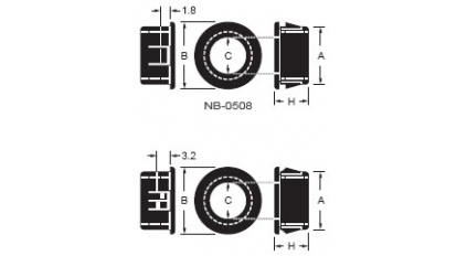 Втулка проходная AVC NB-1722 (100шт) фото 3