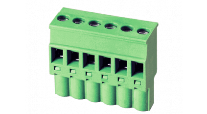 Клеммная колодка DINKLE 2ESDPL-02P, Винтовая, 2 контакта, сечение провода 0.2-4 мм2, ток 18 A, Зеленый фото 2