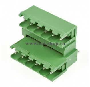 Клеммная колодка DINKLE 5EEHDV-12P, 12 контактов, сечение провода - мм2, ток 18 A, Зеленый