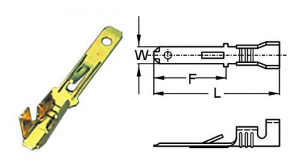 Клемма наконечник штыревой плоский KST 906LR (1000шт) фото 1