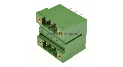Клеммная колодка DINKLE 5EHDBVM-06P, 6 контактов, сечение провода - мм2, ток 18 A, Зеленый фото 1