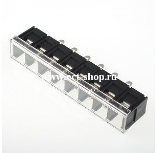 Клеммная колодка DINKLE DT-4C-A02W-06, Винт, 6 контактов, сечение провода 0.5-2.5 мм2, ток 24 A, Черный