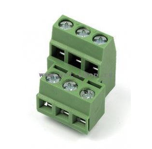 Клеммная колодка DINKLE EELK508V-06P, Винтовая, 6 контактов, сечение провода 0.5-1.5 мм2, ток 14 A, Зеленый