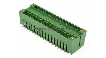 Клеммная колодка DINKLE 5EHDBRM-32P, 32 контакта, сечение провода - мм2, ток 18 A, Зеленый фото 1