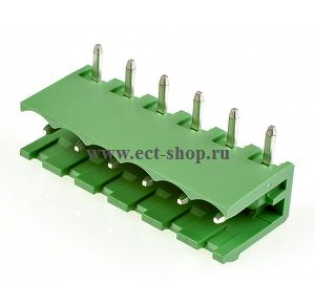 Клеммная колодка DINKLE 2EHDR-06P, 6 контактов, сечение провода - мм2, ток 18 A, Зеленый