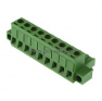 Клеммная колодка DINKLE 2ESDVM-09P, Винтовая, 9 контактов, сечение провода 0.2-4 мм2, ток 18 A, Зеленый фото 2