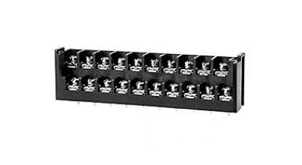 Клеммная колодка DINKLE 4DN-B01W-36P, Винтовая, 36 контактов, сечение провода 0.75-2.5 мм2, ток 24 A, Черный фото 1