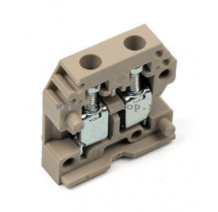 Клеммная колодка DINKLE PM2.5, Винтовая, сечение провода 0.5-2.5 мм2, ток 24 A, Бежевый