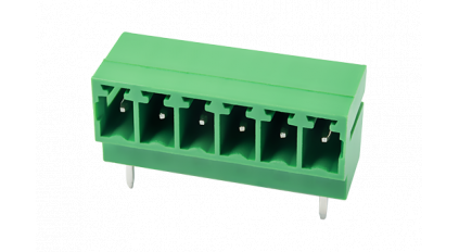 Клеммная колодка DINKLE ECH350H-03P, 3 контакта, сечение провода - мм2, ток 14 A, Зеленый фото 1