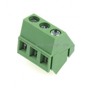 Клеммная колодка DINKLE TB16A-03P, Винтовая, 3 контакта, сечение провода 0.5-2.5 мм2, ток 12 A, Зеленый