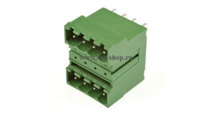 Клеммная колодка DINKLE 5EHDBV-08P, 8 контактов, сечение провода - мм2, ток 18 A, Зеленый фото 1