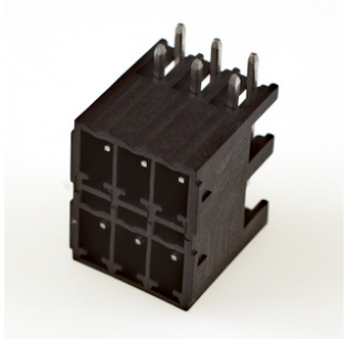 Клеммная колодка DINKLE 0221-2206 THT, 6 контактов, сечение провода - мм2, ток 8 A, Черный