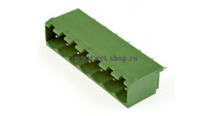 Клеммная колодка DINKLE 5EHDVC-07P, 7 контактов, сечение провода - мм2, ток 18 A, Зеленый фото 1