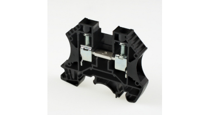 Клеммная колодка DINKLE DK6BK, Винтовая, сечение провода 0.5-6 мм2, ток 41 A, Черный фото 1