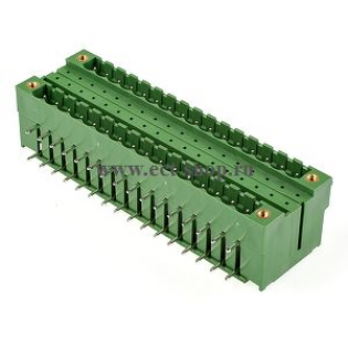 Клеммная колодка DINKLE 5EHDBRM-32P, 32 контакта, сечение провода - мм2, ток 18 A, Зеленый