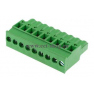 Клеммная колодка DINKLE 2ESDPL-09P, Винтовая, 9 контактов, сечение провода 0.2-4 мм2, ток 18 A, Зеленый фото 2