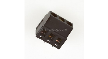 Клеммная колодка DINKLE EK500BD-03P, Винтовая, 3 контакта, сечение провода 0.5-2.5 мм2, ток 12 A, Черный фото 1