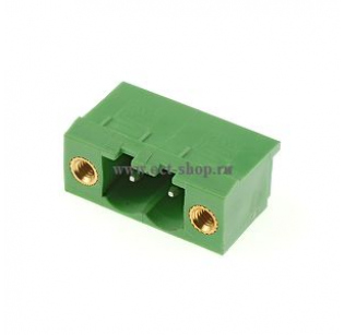 Клеммная колодка DINKLE 5EHDVM-02P, 2 контакта, сечение провода - мм2, ток 18 A, Зеленый