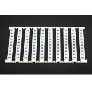 Маркер для клеммников DIN DINKLE TM07W-EV02