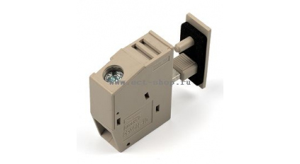 Клеммная колодка DINKLE PPACN-10AS, Винтовая, сечение провода 0.5-16 мм2, ток 76 A, Бежевый фото 1