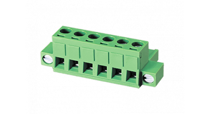 Клеммная колодка DINKLE 5ESDVM-02P, Винтовая, 2 контакта, сечение провода 0.2-4 мм2, ток 18 A, Зеленый фото 1