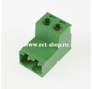 Клеммная колодка DINKLE 2ESH-02P, Винтовая, 2 контакта, сечение провода 0.25-2.5 мм2, ток 12 A, Зеленый