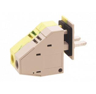 Клеммная колодка DINKLE PPACNV-10AS, Винтовая, сечение провода 0.5-16 мм2, ток 76 A, Бежевый