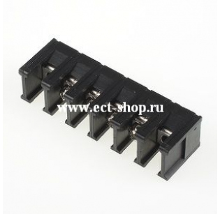 Клеммная колодка DINKLE DT-2N-A01W-04, Винт, 4 контакта, сечение провода 0.5-2.5 мм2, ток 10 A, Черный