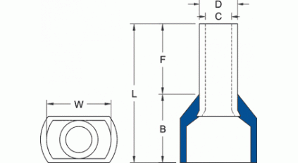 Наконечник кабельный втулочный HAITONG TE 10-14 (500шт) фото 3