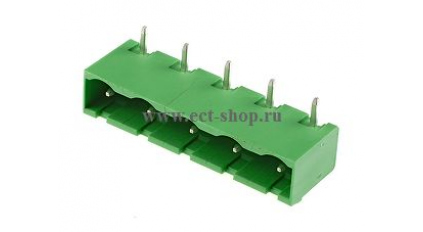 Клеммная колодка DINKLE 3EHDRC-05P, 5 контактов, сечение провода - мм2, ток 18 A, Зеленый фото 1