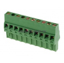 Клеммная колодка DINKLE 2ESDR-10P, Винтовая, 10 контактов, сечение провода 0.2-2.5 мм2, ток 18 A, Зеленый фото 2